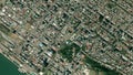 Earth zoom in from space to Maputo, Mozambique in Praca da Independencia