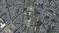 Earth zoom in from space to Paris, France in Les Invalides