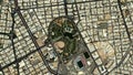 Earth zoom in from space to Riyadh, Saudi Arabia in King Abdullah Park