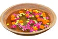 Earthen bowl with flowers