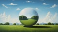 Surreal Renewable Energy: A Photorealist Painting By Magritte