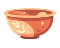 Earthenware bowl kitchen utensil icon