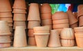 Earthenware clay. Flower pot for plant terracotta Royalty Free Stock Photo