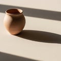 Earthenware clay pot with a rounded Royalty Free Stock Photo