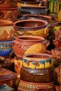 Earthenware Crockery on the Pottery Market Royalty Free Stock Photo