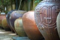 Earthenware handmade old clay pots