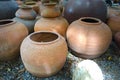 Earthenware handmade old clay pots Royalty Free Stock Photo