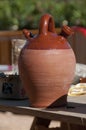 Earthenware jug for fresh water Royalty Free Stock Photo