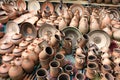 Earthenware in the market Royalty Free Stock Photo