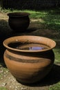 Earthenware old clay pots Royalty Free Stock Photo