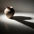 Earthenware pot with a rounded body Royalty Free Stock Photo