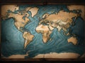 Earthly Elegance: World Map in Fine Detail