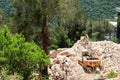 earthmover on a remote construction site Royalty Free Stock Photo