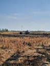 earthmoving tractor for brick making Royalty Free Stock Photo