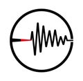 Earthquake background. seismogram for seismic measurement.