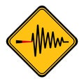 Earthquake background. seismogram for seismic measurement.