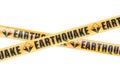 Earthquake Caution Barrier Tapes, 3D rendering