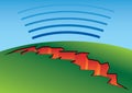 Earthquake crack Royalty Free Stock Photo