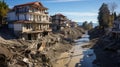 Earthquake and damaged building in Hatay, Iskenderun, Turkey