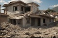 Earthquake, Destroyed house after shocks