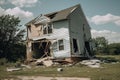 The earthquake that destroyed living house. Generative Ai