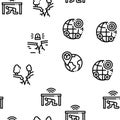 Earthquake Disaster Seamless Pattern Vector