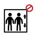 earthquake emergency exit icon symbol Royalty Free Stock Photo