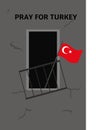 Earthquake epicenter in Turkey. Pray for Turkey. Royalty Free Stock Photo