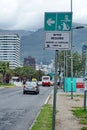 Earthquake evacuation sign in Quito