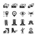 Earthquake and geology icons