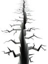 Earthquake ground crack Royalty Free Stock Photo