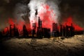 Earthquake, Natural Disaster, Apocalypse, Burning City Royalty Free Stock Photo