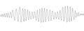 Earthquake in one continuous Editable line. Polygraphy, Contour Wave. Lie detector. Richter scale. Single line drawing