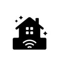 Earthquake-resistant house vector icon illustration