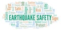 Earthquake Safety word cloud. Royalty Free Stock Photo