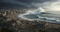 Earthquake & Tsunami Devastation. Royalty Free Stock Photo