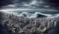 Earthquake & Tsunami Devastation. Royalty Free Stock Photo