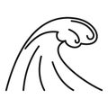 Earthquake tsunami icon, outline style