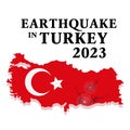 Earthquake in Turkey. Strong earthquakes in eastern Turkey on February 6, 2023. A map of Turkey with two earthquake