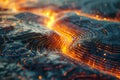 earthquake warning, seismic data digital topographic map, Emergency management image concept background