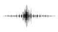 Earthquake wave diagram . Seismogram of different seismic activity record illustration