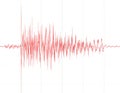 Earthquake wave graph Royalty Free Stock Photo