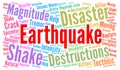 Earthquake word cloud concept Royalty Free Stock Photo