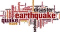 Earthquake word cloud Royalty Free Stock Photo