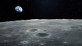 Earthrise, captured from the moon\'s perspective