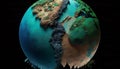 Earthrise Revisited: A Hyper-Realistic Depiction of Damaged Earth from Space, Made with Generative AI