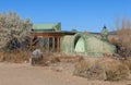 Earthship Biotecture home in the desert Royalty Free Stock Photo