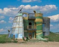 Earthship Biotecture home near Taos, New Mexico Royalty Free Stock Photo