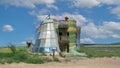 Earthship Biotecture home near Taos, New Mexico Royalty Free Stock Photo