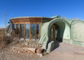 Earthship Biotecture visitor center in desert
